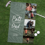 Best Dad By Par multi Photo Golf Fathers Day Golf  Golf Towel<br><div class="desc">Golf dad modern sage green and white typography funny multi photo best dad by par. Ideal Christmas,  birthday,  Fathers day gift for him.</div>