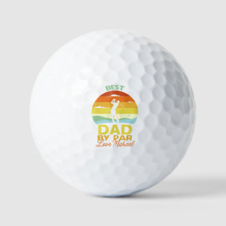 Best Dad By Par Personalise Name Father's Day Golf Balls