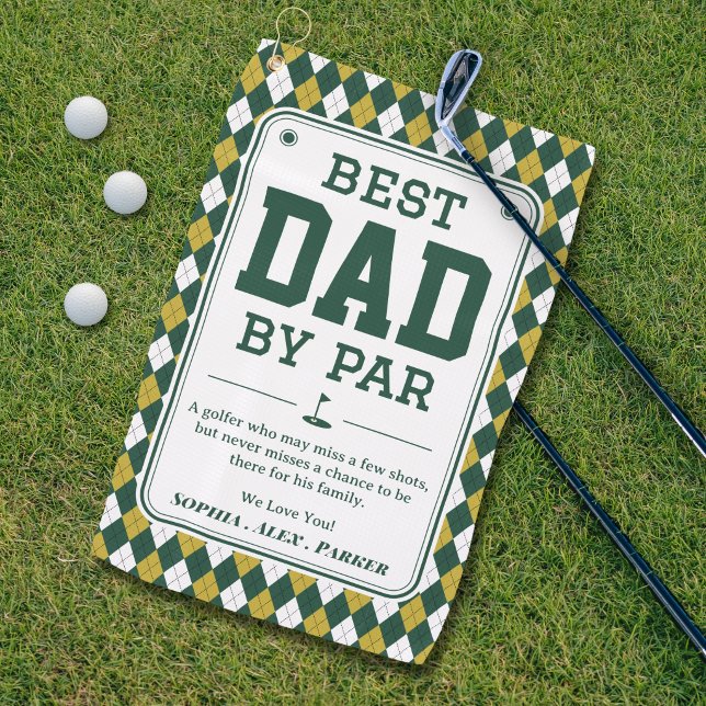 Best Dad by Par Personalised Golf Towel Gift (Creator Uploaded)