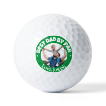 Best Dad by par personalised Green golf balls 