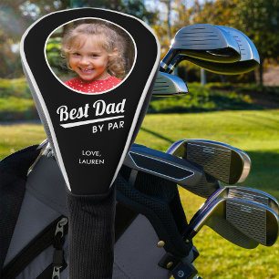 Best Dad By Par Personalised Photo Black Golf Head Cover