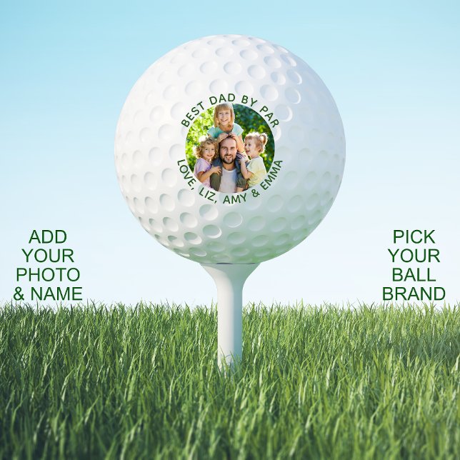 Best Dad By Par Personalised Photo Golf Balls (Creator Uploaded)