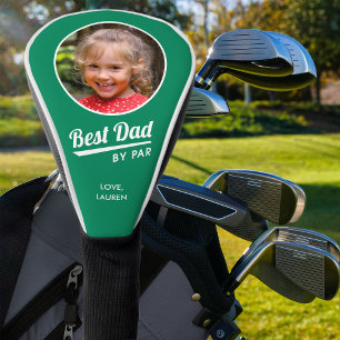 Best Dad By Par Personalised Photo Green Golf Head Cover