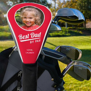 Best Dad By Par Personalised Photo Red Golf Head Cover