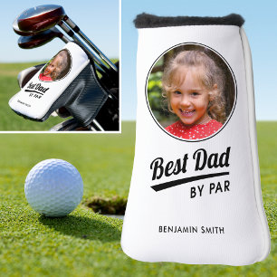 Best Dad By Par Personalised Photo White Putter Golf Head Cover