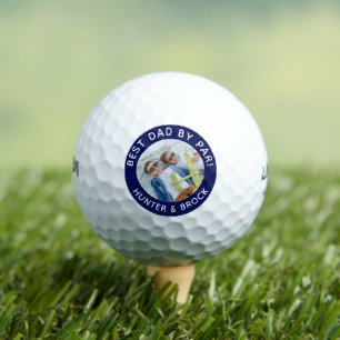Best Dad By Par Photo Blue Golf Balls