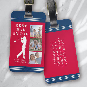 Best Dad by Par Photo Collage Luggage Tag