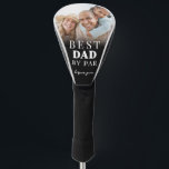 Best Dad By Par Photo Father Golf Head Cover<br><div class="desc">This personalized golf head cover features a clean and elegant design with a sleek black gradient background and crisp white fonts for a bold, modern look. The phrase “Best Dad By Par” is displayed at the top in a classic serif font, giving it a timeless and heartfelt touch that stands...</div>