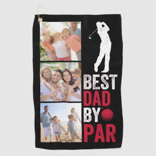 Best Dad By Par Photo Father's Day Golf Towel