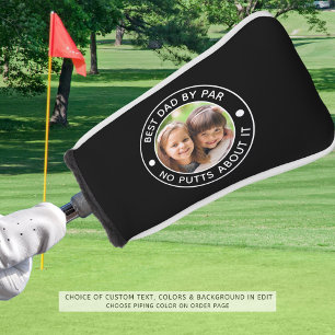 BEST DAD BY PAR Photo Funny Custom Colours Golf Head Cover