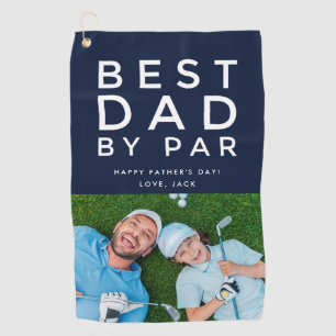 Best Dad By Par Photo Golf Father's Day Gift Towel