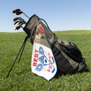 Best Dad By Par Photo Golf Towel