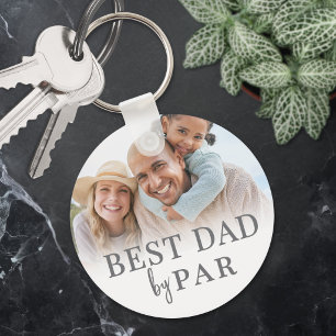 Best Dad By Par Photo Key Ring