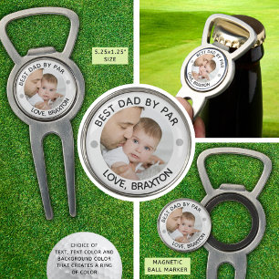 BEST DAD BY PAR Photo Personalised Divot Tool