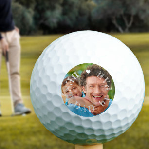 Best Dad by Par photo personalised Golf Balls