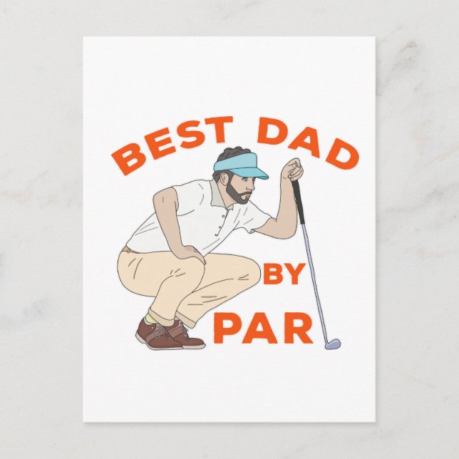 Best Dad By Par Postcard (Front)