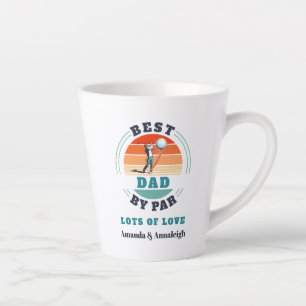 Best Dad By Par Retro Custom From Daughters Latte Mug