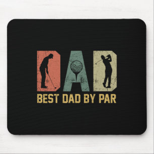 Best Dad By Par Retro Vintage Father's Day Golf Lo Mouse Mat