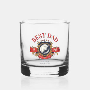 Best Dad By Par Seal Elegant Custom Whiskey Glass