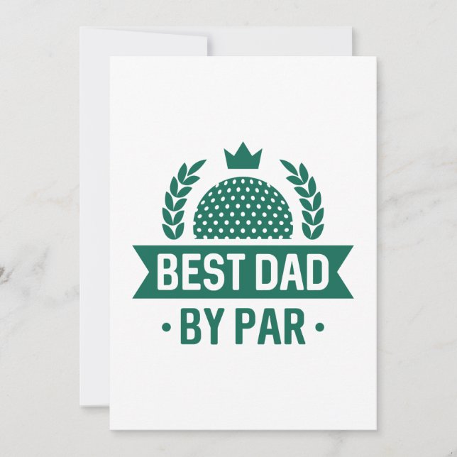 Best Dad By Par Thank You Card (Front)
