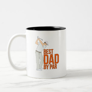 Best Dad By Par Two-Tone Coffee Mug