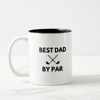 Best dad by par Two-Tone coffee mug
