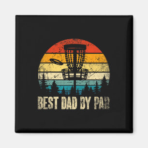 Best Dad By Par Vintage Disc Golf Funny Dad Father Magnet