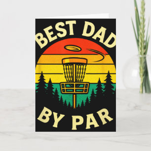 Best Dad By Par - Vintage Disc Golf Retro Card