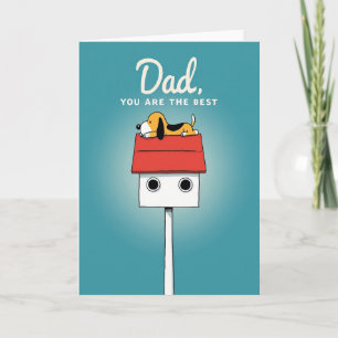 Best Dad Cartoon Home Card