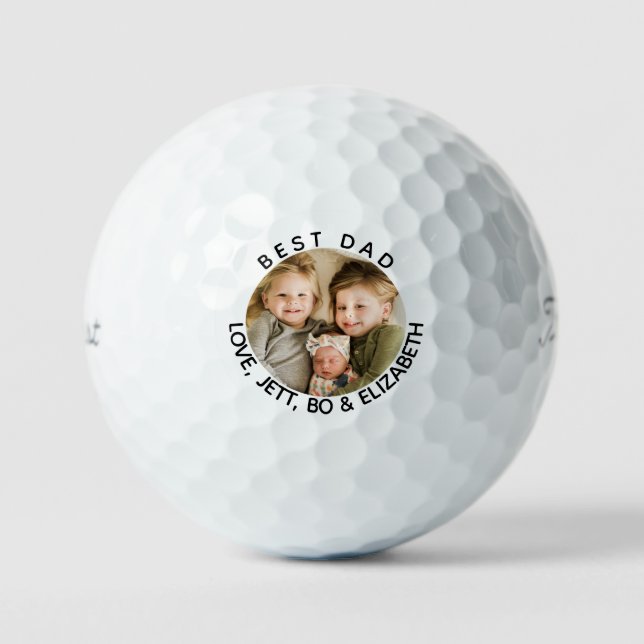 Best Dad & Child Names Photo Titleist Pro VI Golf Balls (Front)