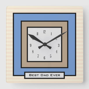 Best Dad Classic Squares Wall Clock