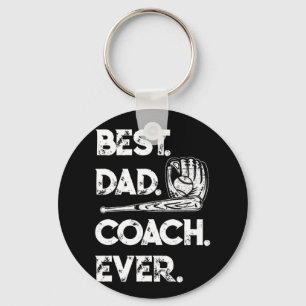 Best Dad Coach Ever Baseball Fathers Day Key Ring