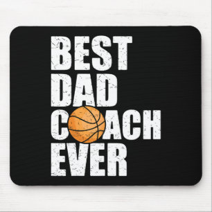 Best Dad Coach Ever Father Daddy Papa Bysketbyll P Mouse Mat