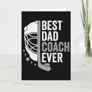 Best Dad Coach Ever Father's Day Hockey Card