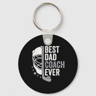 Best Dad Coach Ever Father's Day Hockey Key Ring