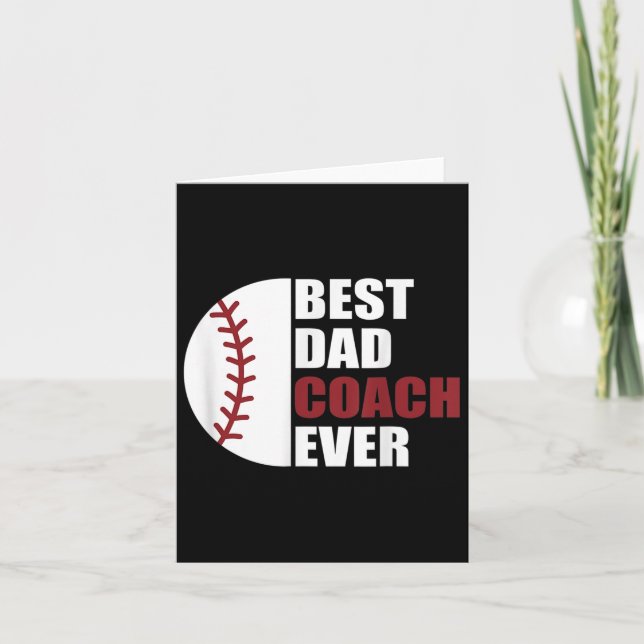 Best Dad Coach Ever Sell Fathers Day Sell Dad Coac Card (Front)