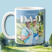 *Best Dad Custom 2 Photo Collage Golf Course
