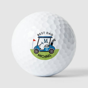 Best Dad Custom Cart Personalised  Golf Balls