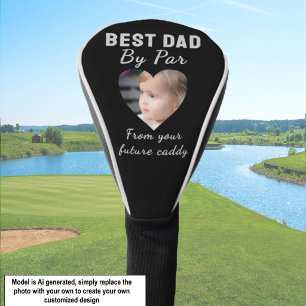 Best Dad Custom Kids Photo Black Personalised Golf Head Cover