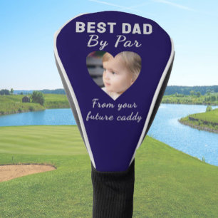Best Dad Custom Kids Photo Blue Personalised Golf Head Cover