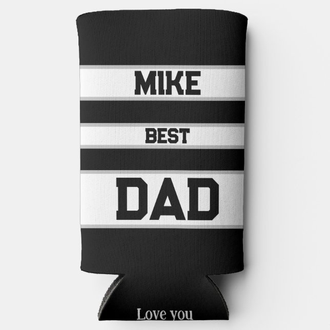 Best dad custom minimalistic father day gift seltzer can cooler (Front)