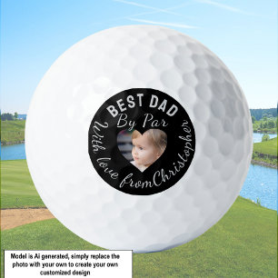 Best Dad Custom Name Kids Photo Personalised Golf Balls