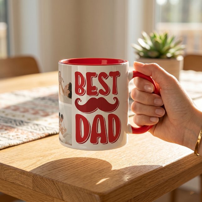Best Dad Custom Photo Father's Day Gift For Dad Mug (Creator Uploaded)