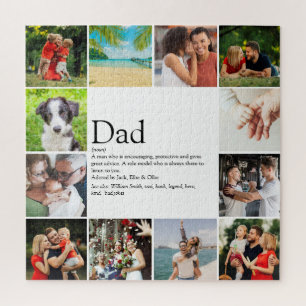 Best Dad, Daddy, Father Definition 12 Photo Jigsaw Puzzle