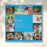 Best Dad Daddy Father Definition 12 Photo Sky Blue Faux Canvas Print<br><div class="desc">Personalise with 12 favourite photos and personalized text for your special dad, daddy or father to create a unique gift for Father's day, birthdays, Christmas or any day you want to show how much he means to you. A perfect way to show him how amazing he is every day. Designed...</div>