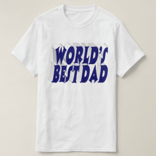 Best Dad dark blue 3d text T-Shirt