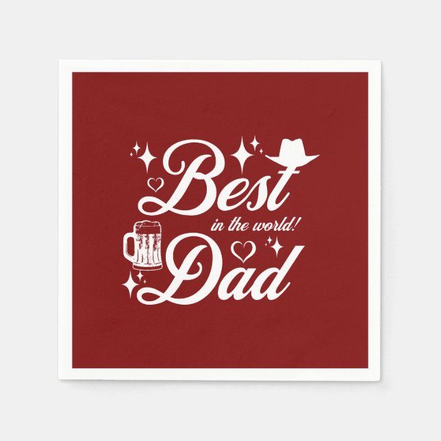 Best Dad Elegant Design Napkin (Front)