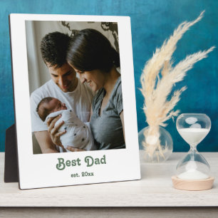 Best Dad Est First Father's Day Family Photo Plaque