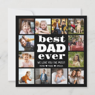 Best DAD Ever 12 Photo Collage  Holiday Card