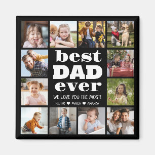 Best DAD Ever 12 Photo Collage Magnet